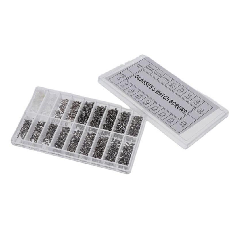 1000Pcs/Box Eyeglass Accessories Pm Round Eyeglass Screws Screw Washers Small Repair Screws