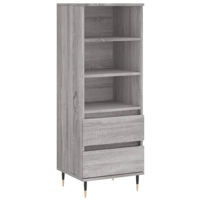 VidaXL Highboard Sonoma Grey 40x36x110 Cm Engineered Wood 831506
