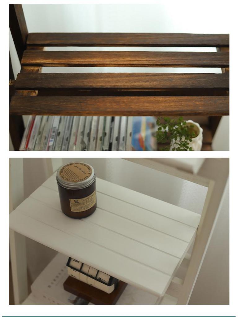 Foldable White Pine Wood Flower and Shoe Stand - Floor-Standing 4-Layer Multi-Use Rack