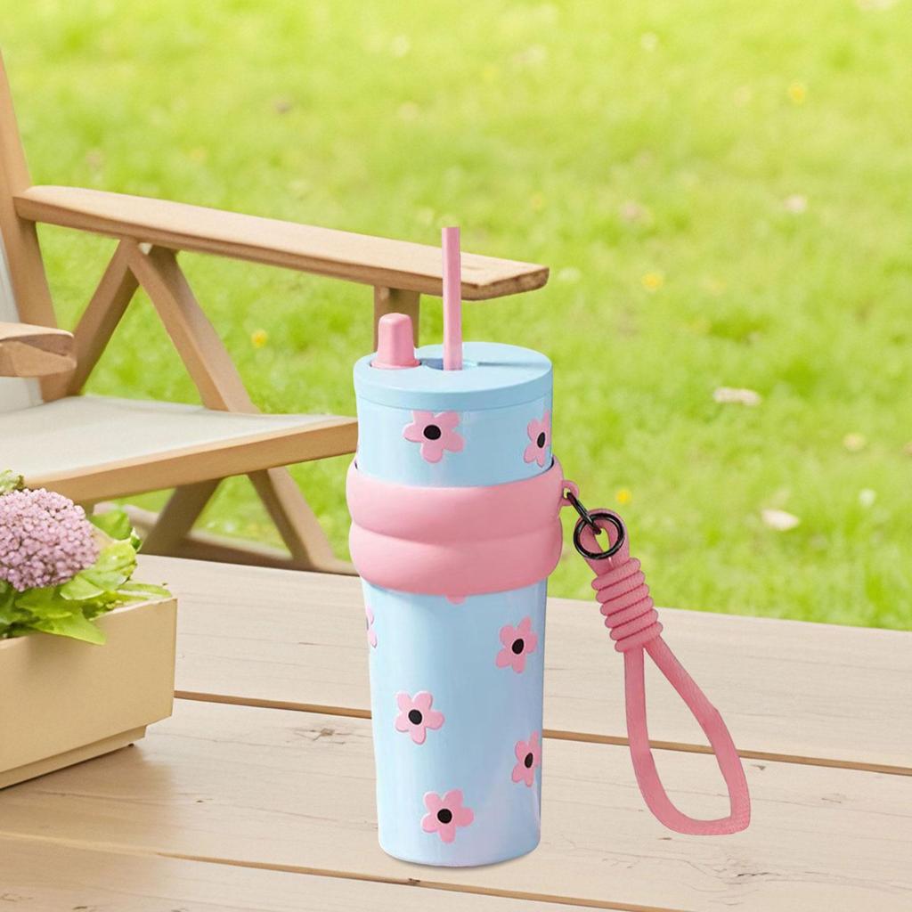 Insulated Water Bottle Leakproof Lightweight Stainless Steel Tumbler with Carry