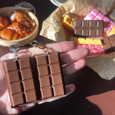 1 Piece Bag Phone Pendant  Modern Simplicity Simulated Cute Food Chocolate Keychain Decorative Business Gift Key Chain