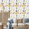 Wallpaper Animals Crocodiles Lions and Palm Trees for Living Room and Bedroom 50x1000