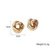New Twist Stud Earrings for Women Personality Wild Earrings Gold Metal Geometric Statement Trend oorbellen for Female