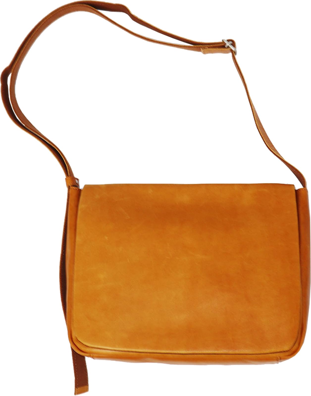 Creed THORSE Flap Shoulder Bag, Horsehide Leather, Simple Design, Holds a 500mm Water Bottle Horizontally, 371C780-24, Camel