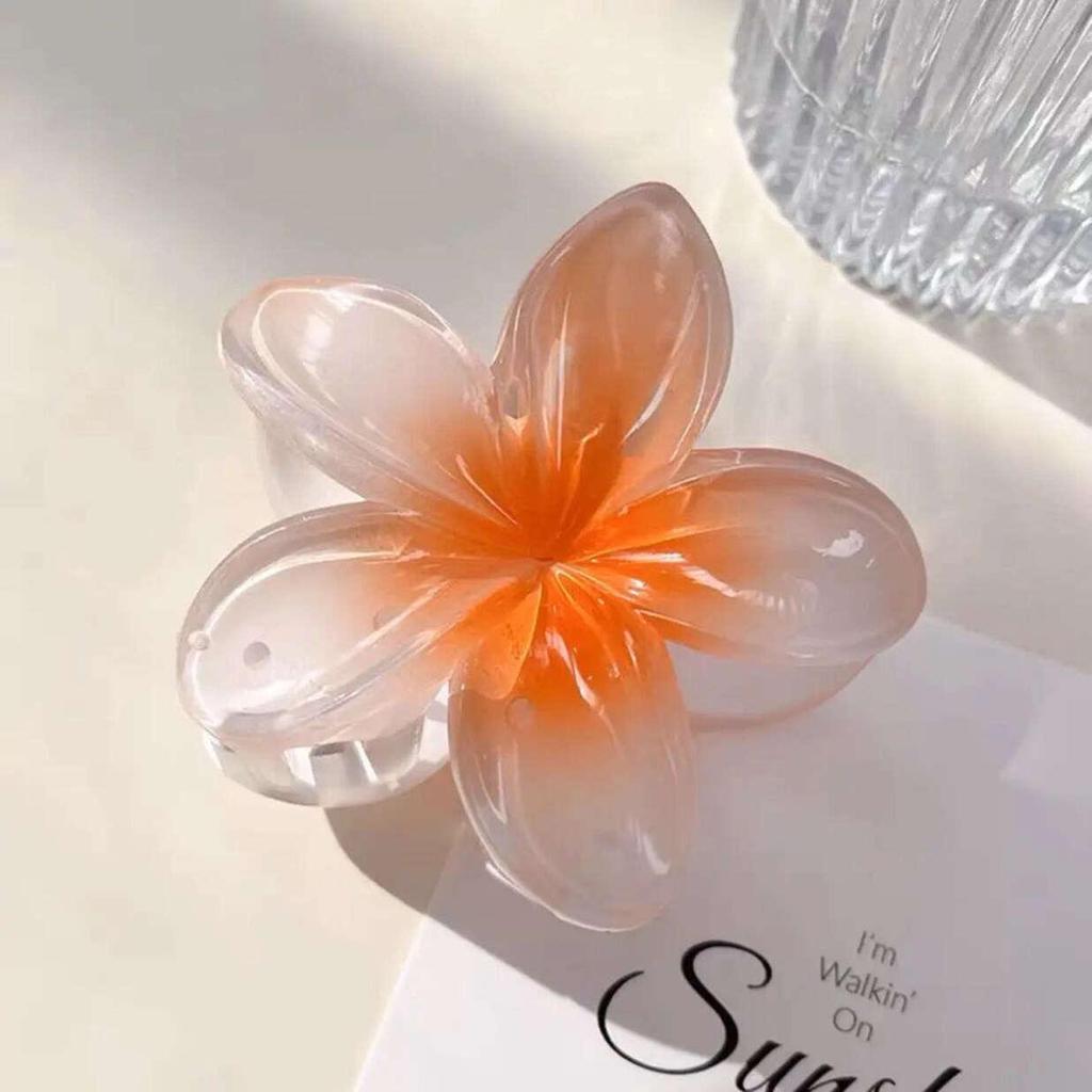 Frangipani Flower Hair Clip for Women’s Half-Tie Hairstyles