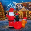 7.22FT Inflatable Santa Penguin Gingerbread Man Set Toy Xmas Yard Decoration Festive Gift LED Christmas Supplies Home Ornament