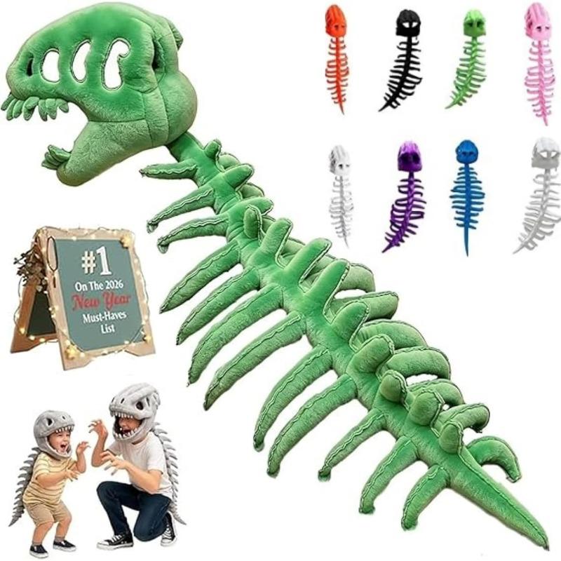 Lustiges Dino-Plüschtier-Skelett, Dinosaurierskelett-Kostüm 3D Gemütliches Dinosaurier-Plüschtier, Umarmbare Weichheit Skelett-Kostüm zum Verkleiden, Partys Fotos