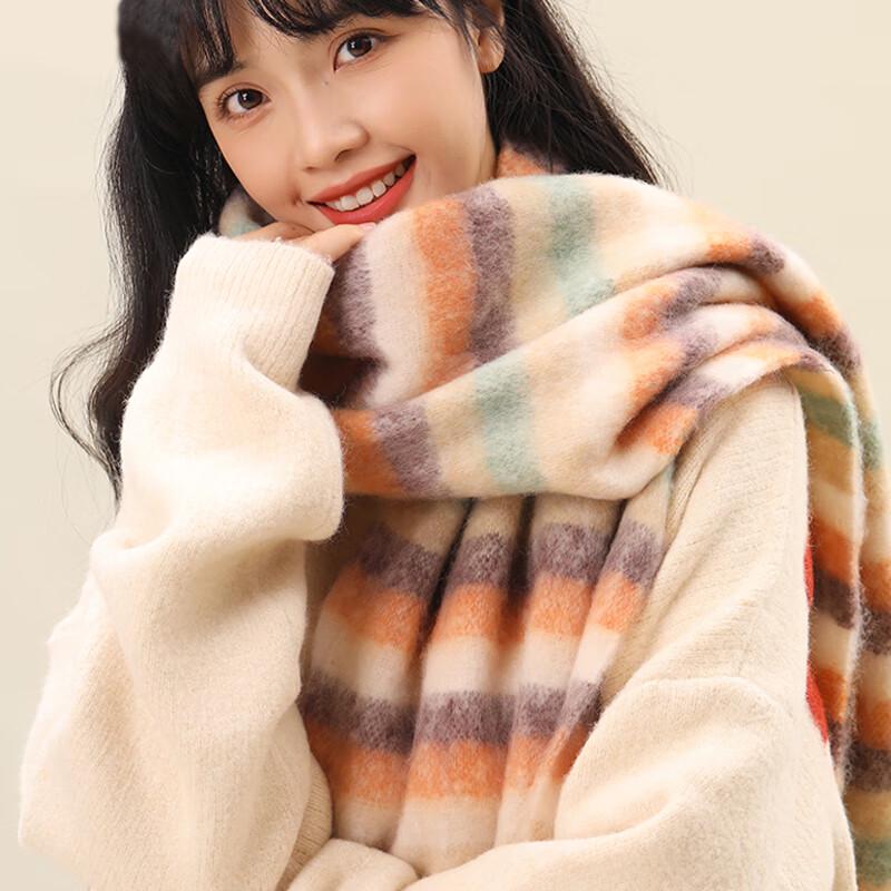 Nanjiren Women's Plaid Winter Scarf