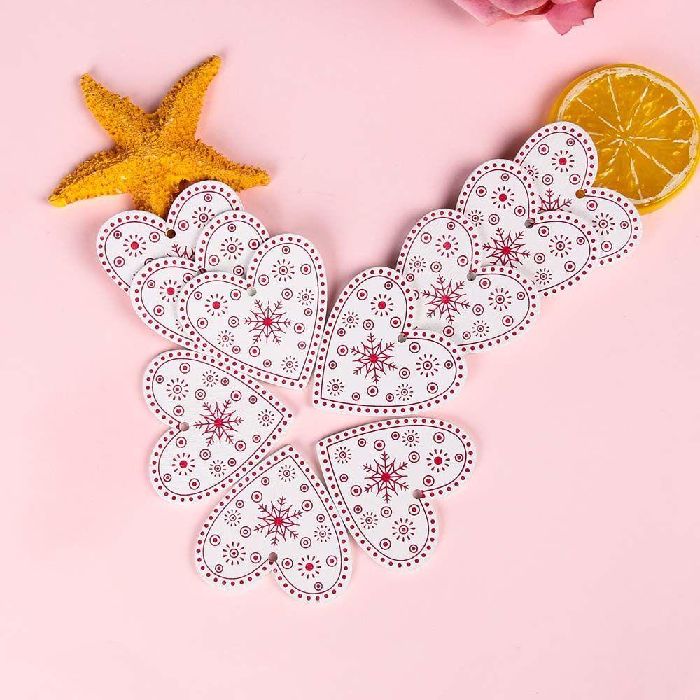 10pcs/set Gift Hanging Embellishment Party Supplies Wooden Tag Christmas Tree Ornament Star