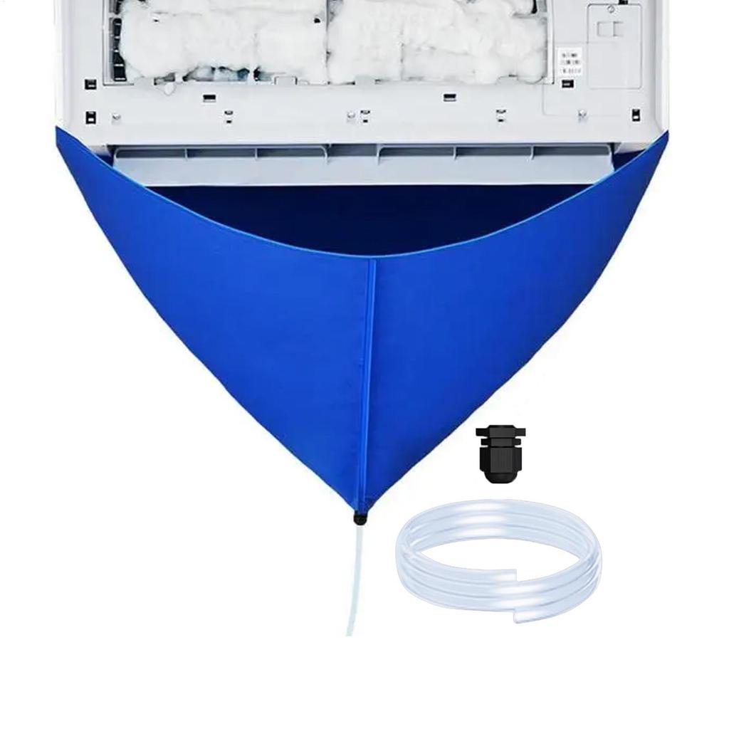 Air Conditioning Cover Split Washing Cover Wall Mounted Air Conditioning Protector Household with 78.7 Inches Water Hose