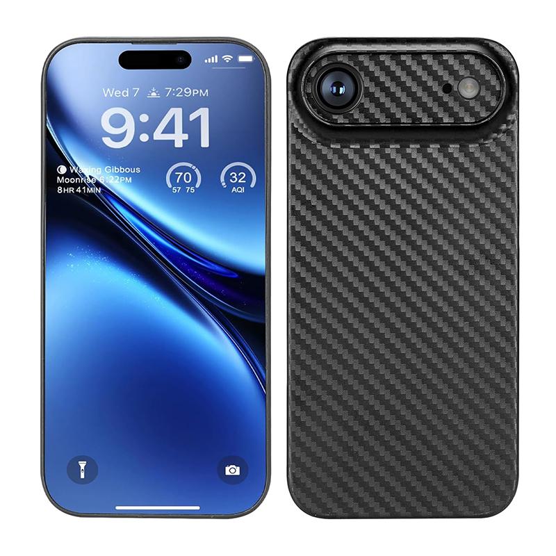 Lightweight Ultra Thin Case for iPhone 17 Pro 0.3mm Carbon Fiber Pattern Matter Case for iPhone 17 Pro Slim Back Cover Bumper