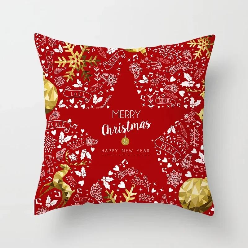 Christmas Themed Pillowcases Car Ornaments Office Santa Claus Living Room Sofa Home Pillowcases