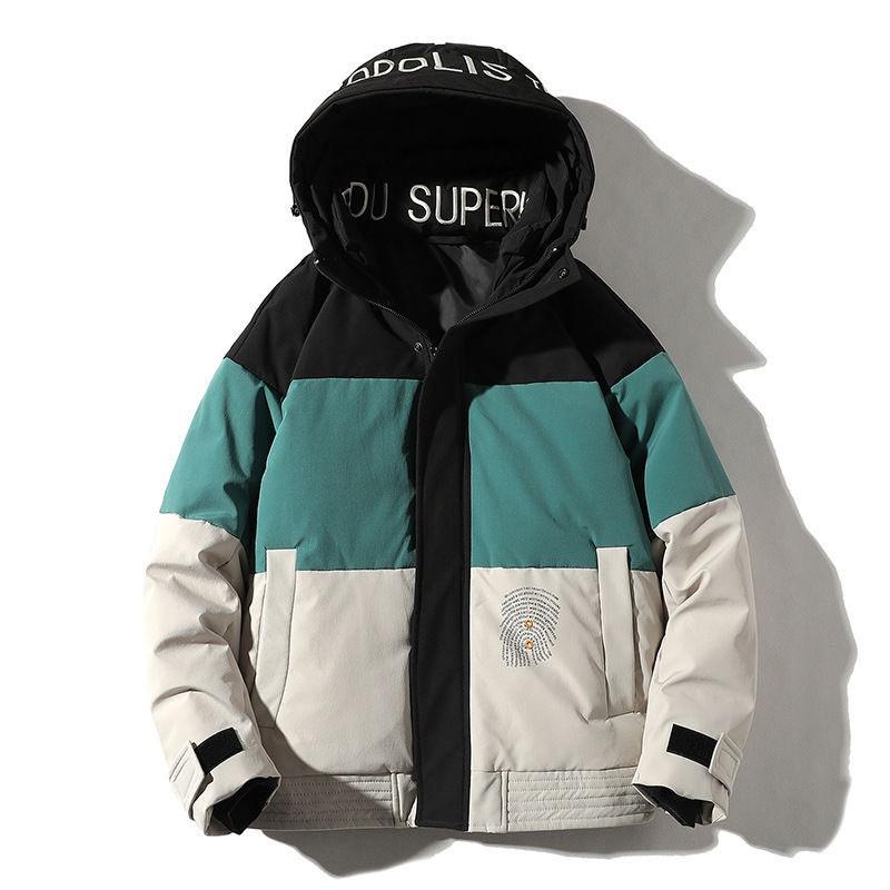 Mens Short Down Jacket Winter Warm Hooded Thick Coat Youth