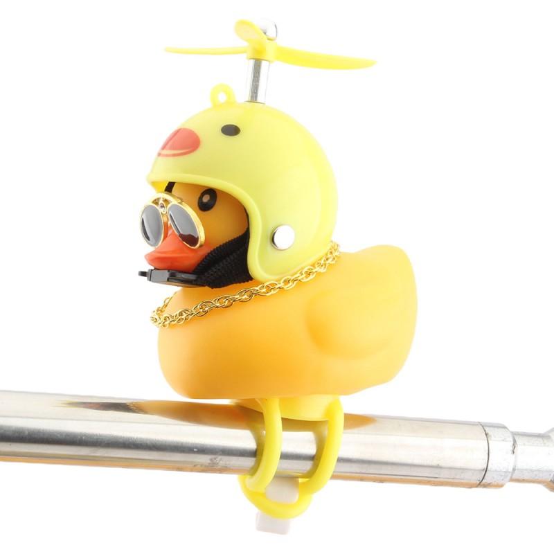 Creative Duck Bicycle Bell Ornaments Cycing Accessories Yellow Helmet Ducks Bicycle Ring Bell Mtb Road Bike Horns