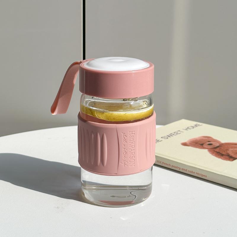 2026 Trendy Heat-Resistant Glass Cup for Girls, Stylish & Portable, Perfect for Brewing Flower Tea, Includes Tea Infuser