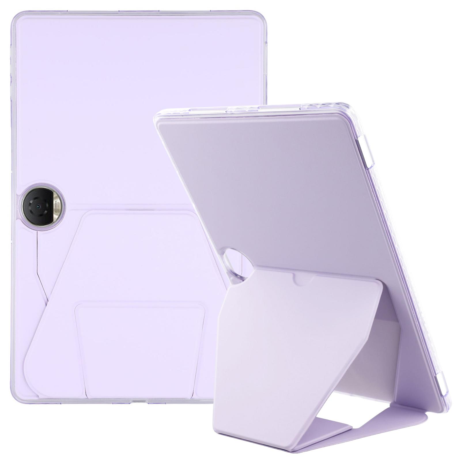 

For Honor Pad 9 Case TPU PU Leather Kickstand Tablet Cover Purple