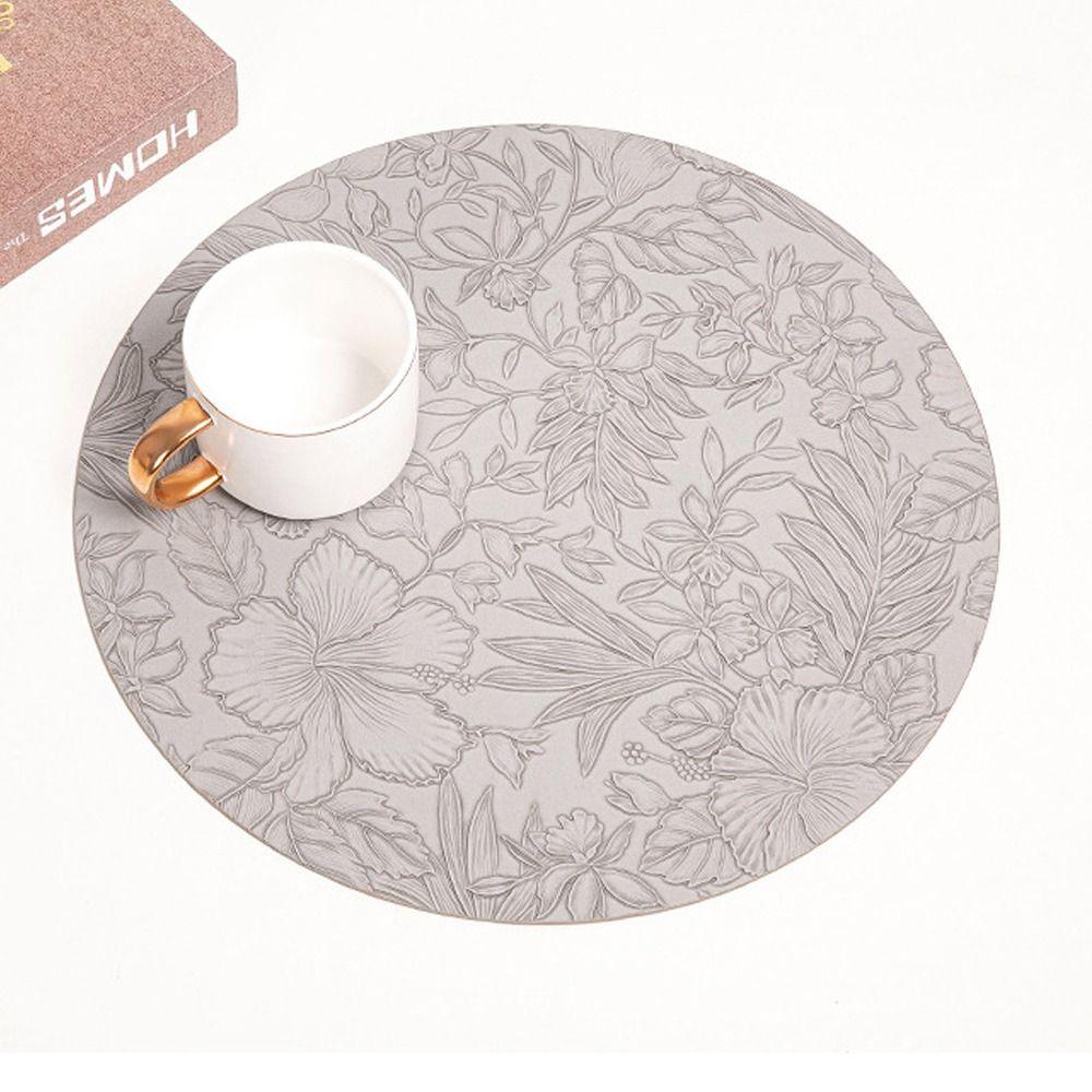 Anti Slip Placemats PU Leather Coaster High Quality Dining Table Place Mats  Household
