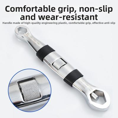 Adjustable Spanner Universal Wrench 7-19mm CR-V Key Adjustable Spanner Non-slip Multifunctional Flexible Hand Tool Hand Tool