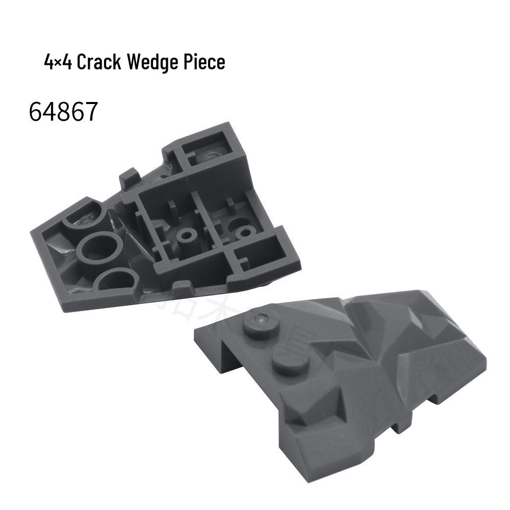 Compatible with LEGO 64867 Domestic Small Particle 4x4 Sloped Wedge Piece