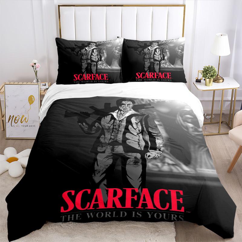 Scarface: The World Is Yours Bedding Set - 3 Piece Comforter Cover Gift for Bedroom,Includes No InsertB182