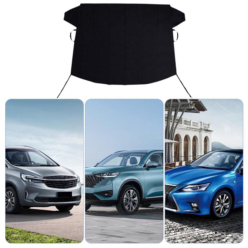 Husă de gheață pentru parbrizul față al mașinii 600D Oxford Husă auto de zăpadă Antigel și anti-îngheț Husă de sticlă Accesorii pentru vehicul