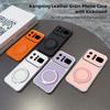 Magnetic Rotating Bracket Case For infinix Note 60 Ultra 50 50S 50X 40 Pro Plus 30 Edge 4G 5G Metallic Paint+PU Lambskin Cover