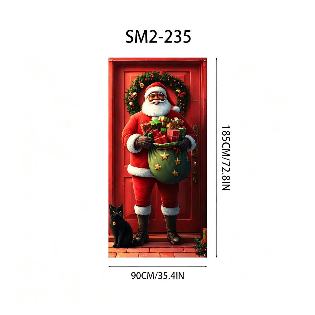 Santa Claus Christmas Hanging Cloth Background Decoration