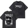 Rapper Milo J Album Tour Vintage Washed T Shirts Mens Women Clothing Harajuku Hip Hop Tshirts Short Slevee Oversized Tshirts