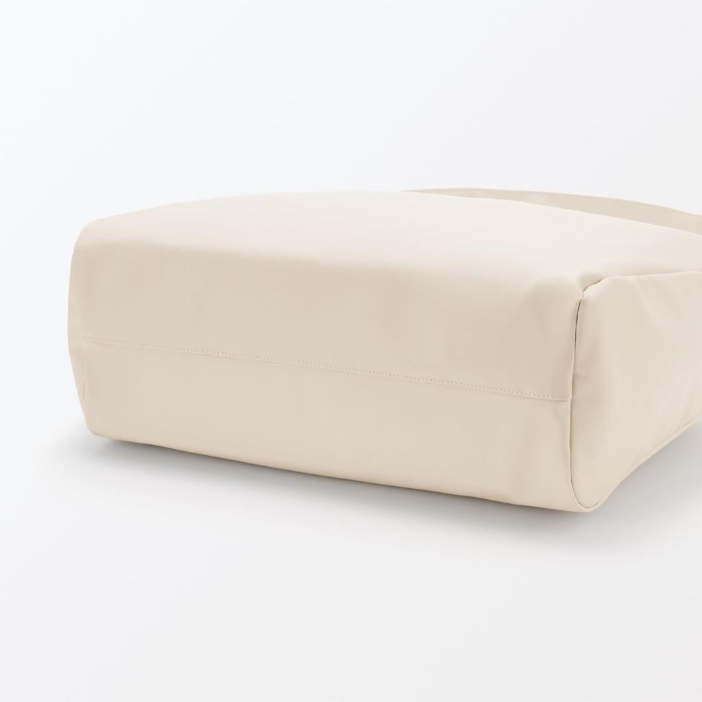 MUJI Square Shoulder Bag Made with Plant-Based Materials, Unisex, Adult, EFD02A4A, Off-White