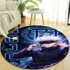 1pc Gojo Satoru Print Round Carpet Chair Round Carpet Suitable for Bedroom Living Room Home Decorative Carpet