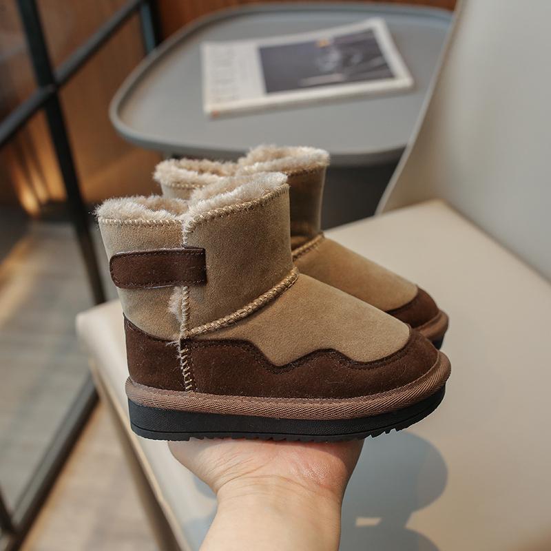 snow boots for girls winter short boots for kids thickened warm casual cotton shoes