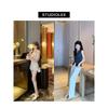 Sheepskin version~ Grape mother pointed head exquisite rhinestone buckle thin French back empty single shoes women's summer bag head sandals