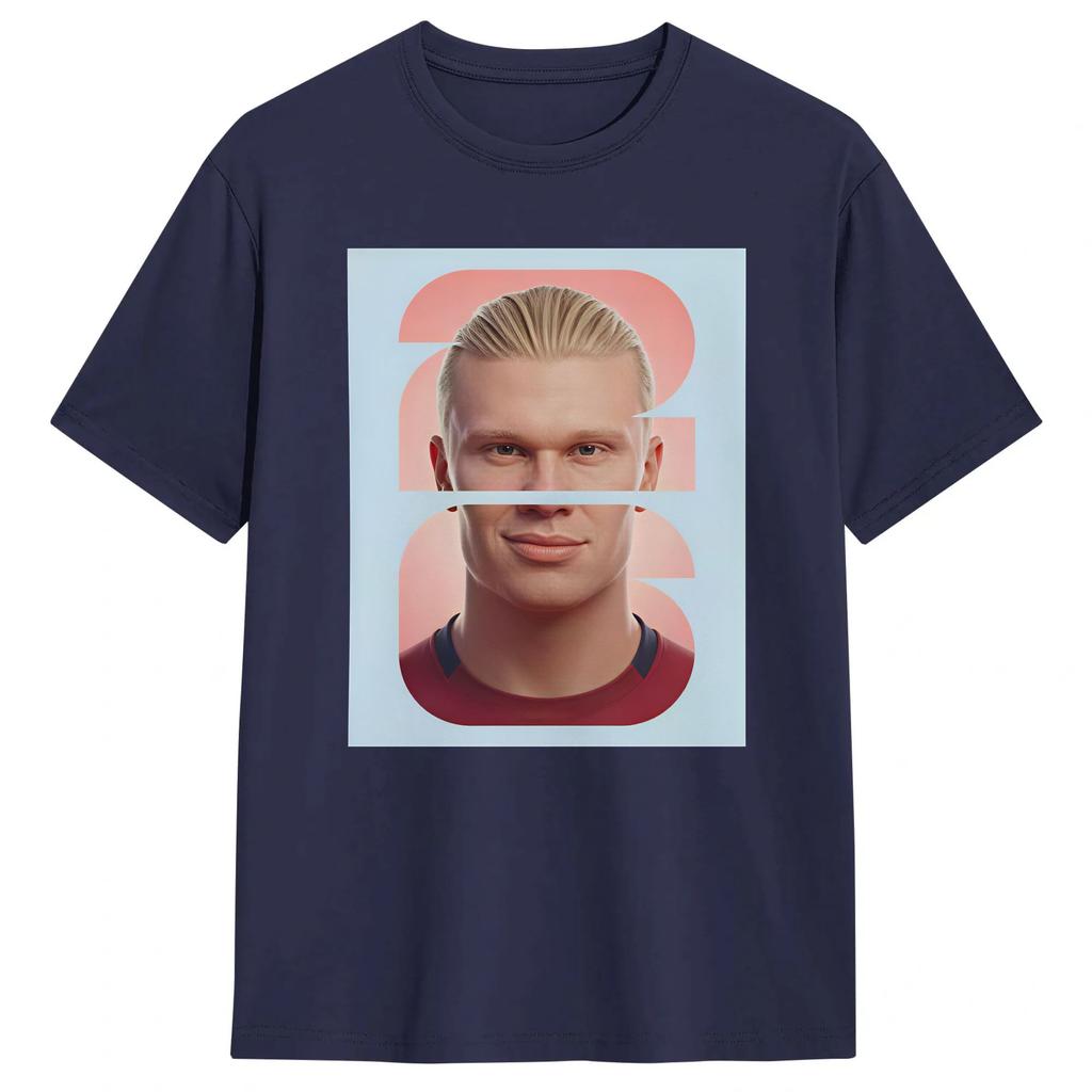 Erling Haaland 2026 100 Cotton T Shirt For Unisex Summer Y2K Fun TShirts Crew Neck Harajuku Tee Shirt Plus Size Wholesale Tops