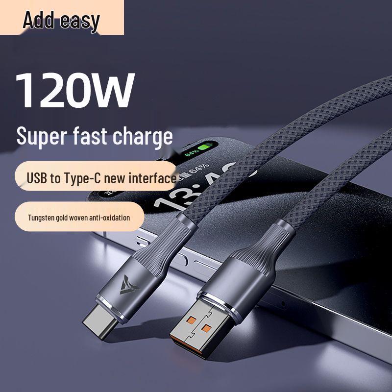 3m Braided 120W Fast Charging Type-C Cable for Huawei Honor 6A