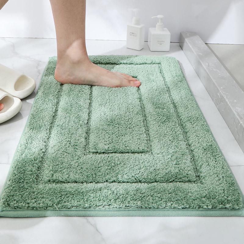 Thickened U-Shaped Non-Slip Absorbent Toilet Mat - Dirt-Resistant Bathroom and Bedside Carpet