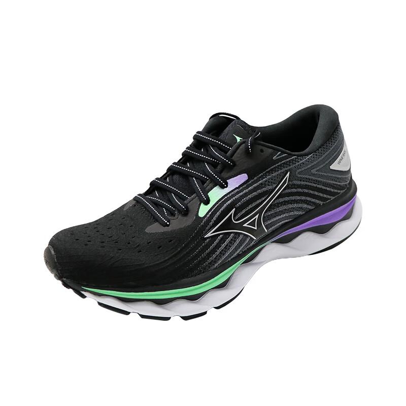 Mizuno Wave Sky 6 Trendy Comfortable Versatile Non-Slip Cushioning Durable Low-Top Running Shoes Women Sneaker Black J1GD220275