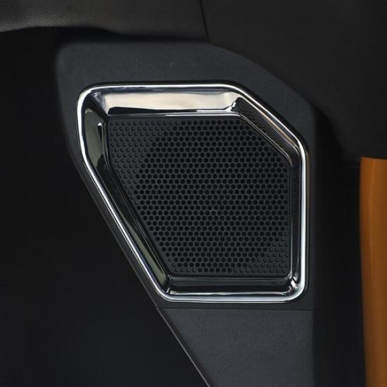 Car Rear Trunk Speaker Trim Cover Frame For Ford Bronco 21-24 Accessories Chrome
