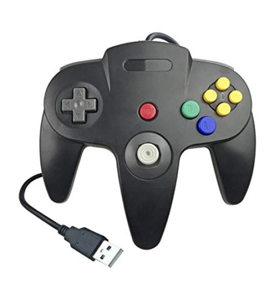 iFormosa N64 Game Controller for Windows and Mac OS Computers, Black, IF-N64USB-BK