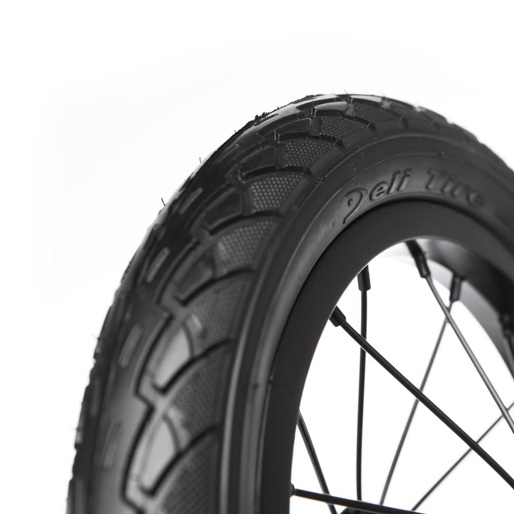 12 Black Aluminum Wheel With Pumped Tire
