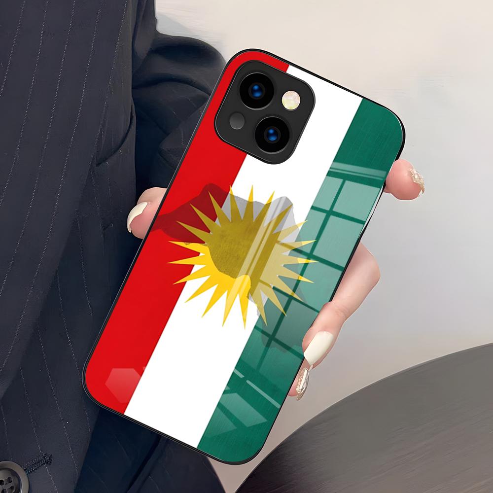 

Kurdistan Flag Phone Case For IPhone 17 Pro Max 15 Pro 16 14 Plus 12 13 Mini 11 Pro Shockproof Glass Cover iPhone15 Plus