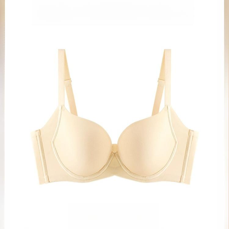 Full Cup Bra Women's Soft Steel Ring Thin Seamless Bra Anti Sagging Bra Women's Drawstring Accessory Bra Smooth and Breathable Bra