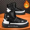 Black Martin Boots Men's Winter Men's Shoes High-top Velvet Thermal Cotton Shoes Thickened Outdoor Men's Snow Boots Tide