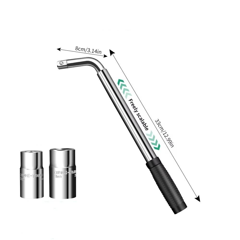 

Extended Telescopic L-Shaped Wrench Torque Socket Telescopic Wrench Lug Wrench Van Truck Caravan