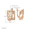 New Hollow Flower Earrings For Women  Rose Gold Fashion Ethnic Bride Wedding Jewelry Unique Natural Zircon Earrings