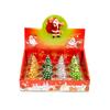 Christmas Tea Light Candles 12 Pack, Painted Aluminum Shells with Snowman, Santa and Christmas Tree Designs, Gift Box Set