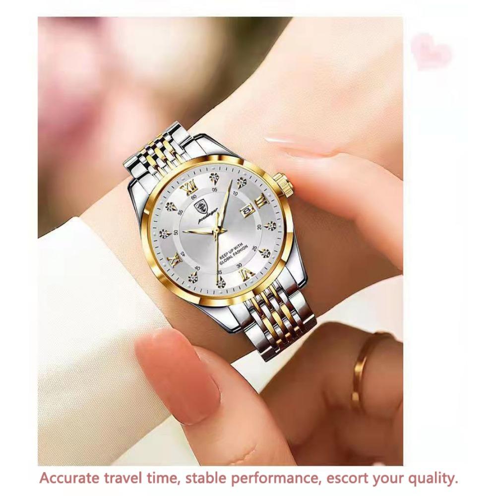 POEDAGAR Casual Wrist Watch For Women Luxury Waterproof Luminous Date Ladies Watch Stainless Steel Quartz Watch reloj