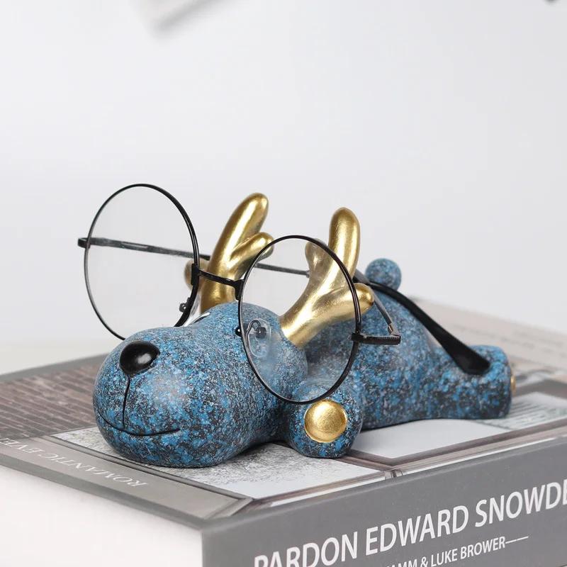 Creative Cute Deer Glasses Stand Decoration Glasses Store Display Stand Office Desktop Glasses Storage Rack Decoration