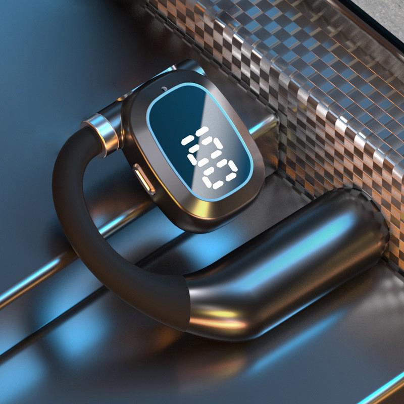 

Bluetooth 5.4 Wireless Headphones Ear Hook Led Digital Display Headset Bone Conduction Sports Earphone For Iphone Samsung Xiaomi