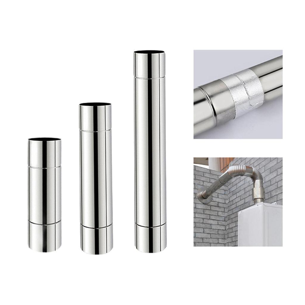 Fireplace Cooking Exhaust Heater Stainless Steel Vent Pipe Flue Tube Straight for Indoor Chimney Systems