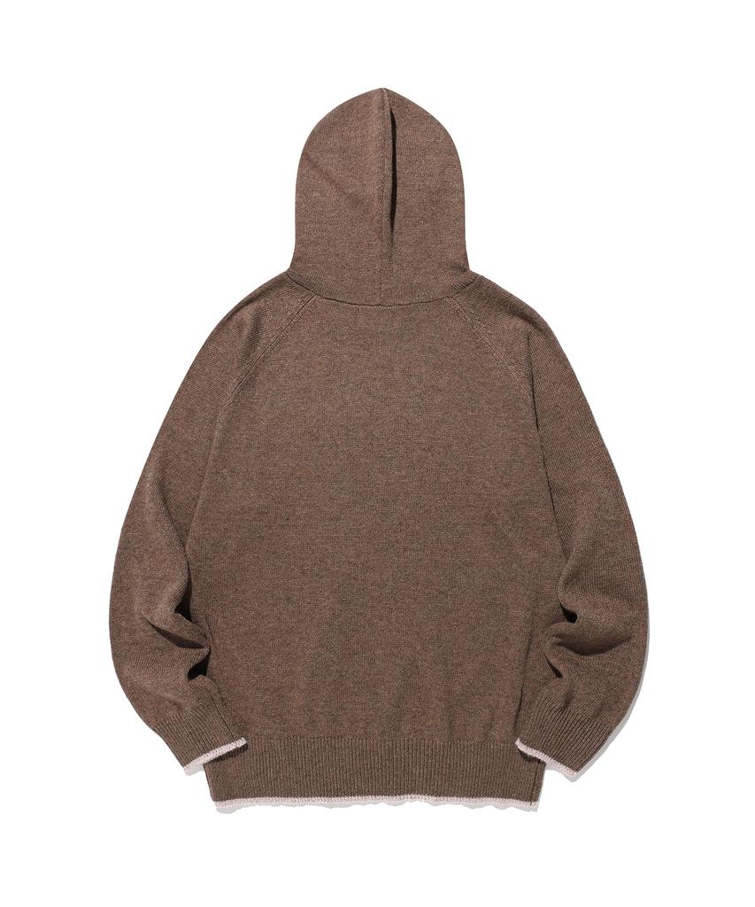 NICEGHOSTCLUB Color Tipped Knit Hoodie_Brown(Ng2Gffk640A)